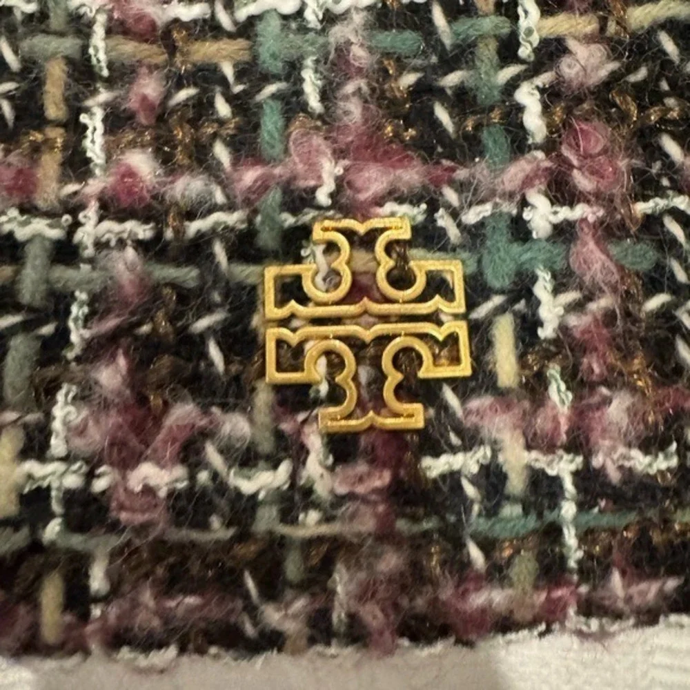 Tory Burch Tweed Crossbody Bag and‎ Matching Headband Set Multi-Color Logo